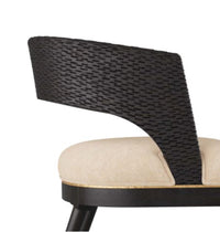 Swanson Natural Linen Black & Gold Dining Chair