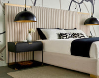 Tarrant Oatmeal & Gold King Bed