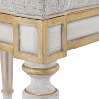 Alleda White Washed Oak & Gold Dining Chair