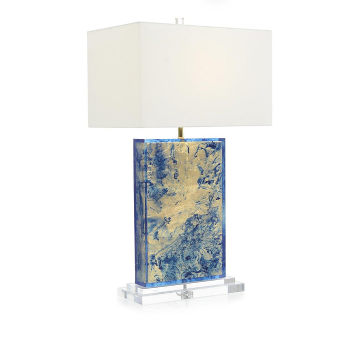 Abstract GOLD AND BLUE TABLE LAMP- Luxury Living Collection