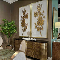 Blossom I Gold Leaf Acrylic Shadow Box Wall Art