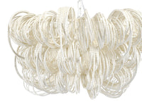 Monroe Wood Beaded Off-White Chandelier