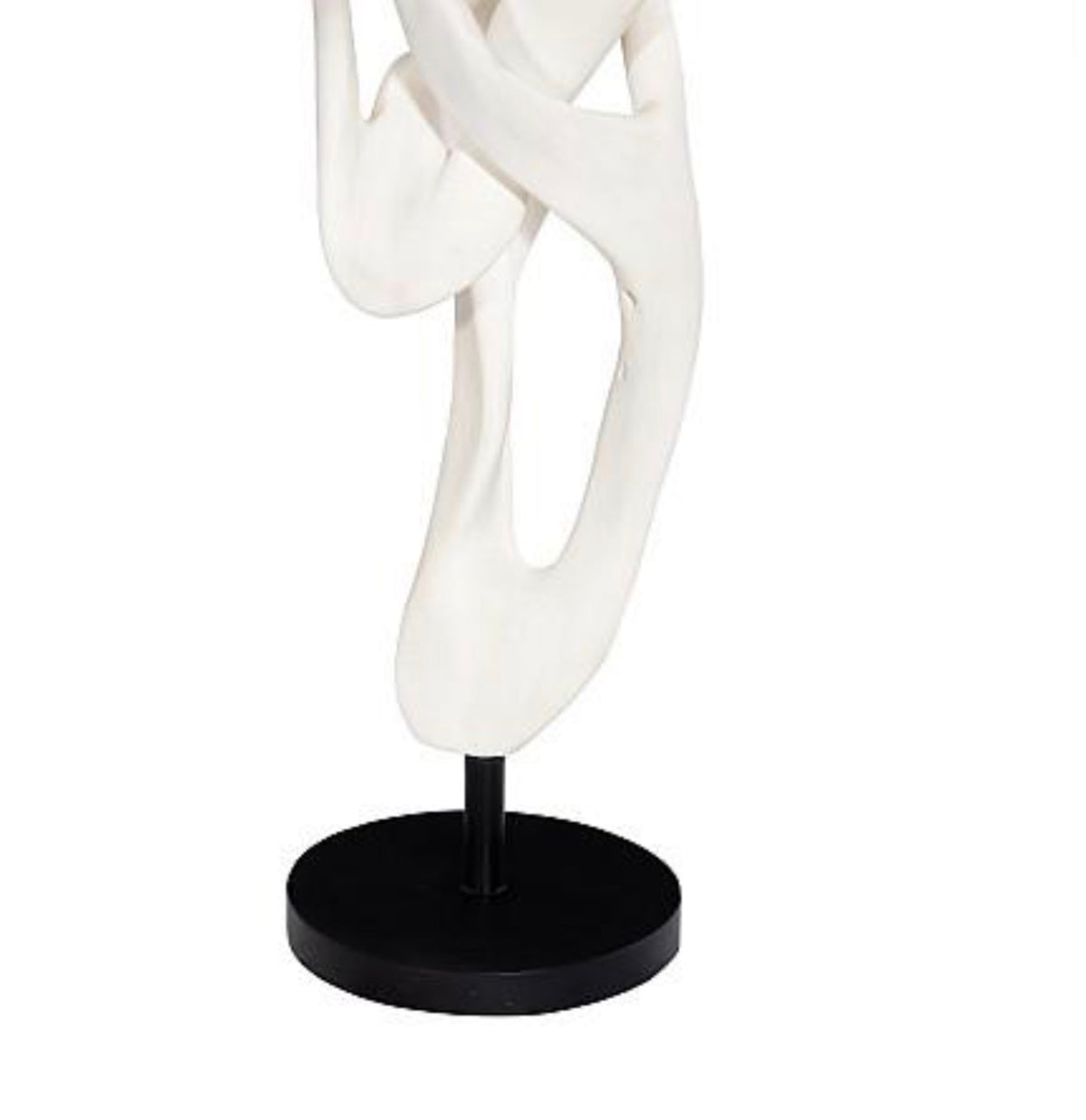 Dancing Ribbon 66”H in Faux Bleached Cast Stone Sculpture III