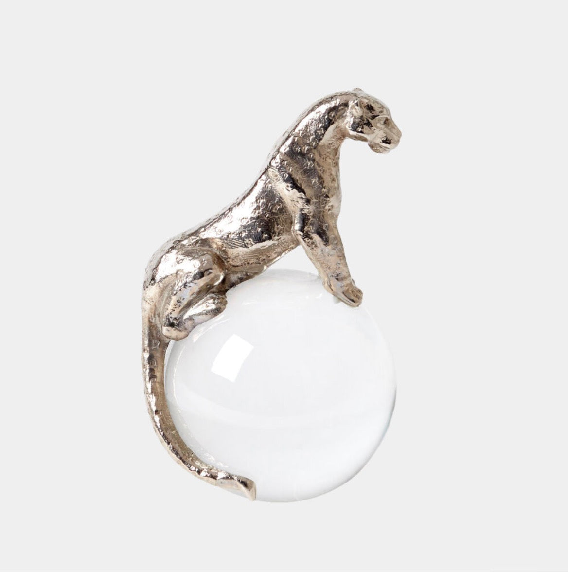 Jaguar on Crystal Plinth Sculpture