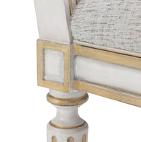 Alleda White Washed Oak & Gold Dining Chair