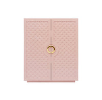 Ginny 40" Pink Lacquer Storage Cabinet