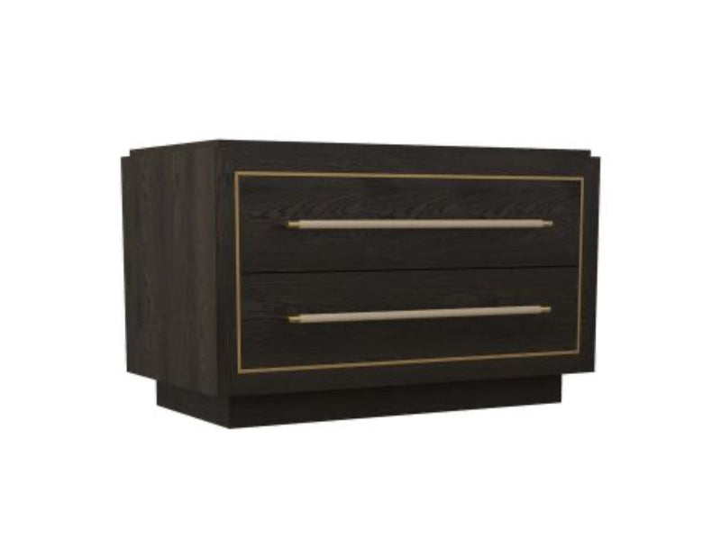 Puckett Ebony & Gold Nightstand