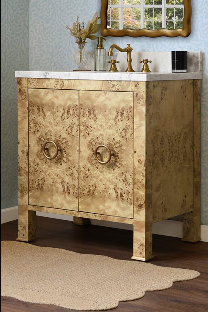 Constance 30.5"" Burl Wood Bath Vanity