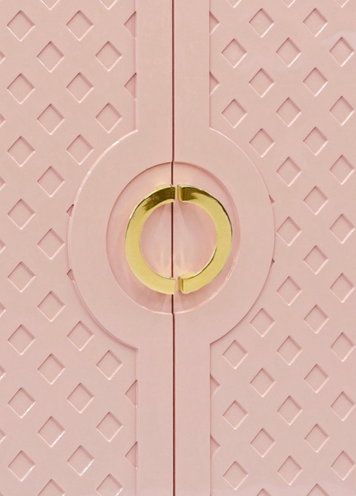 Ginny 40" Pink Lacquer Storage Cabinet