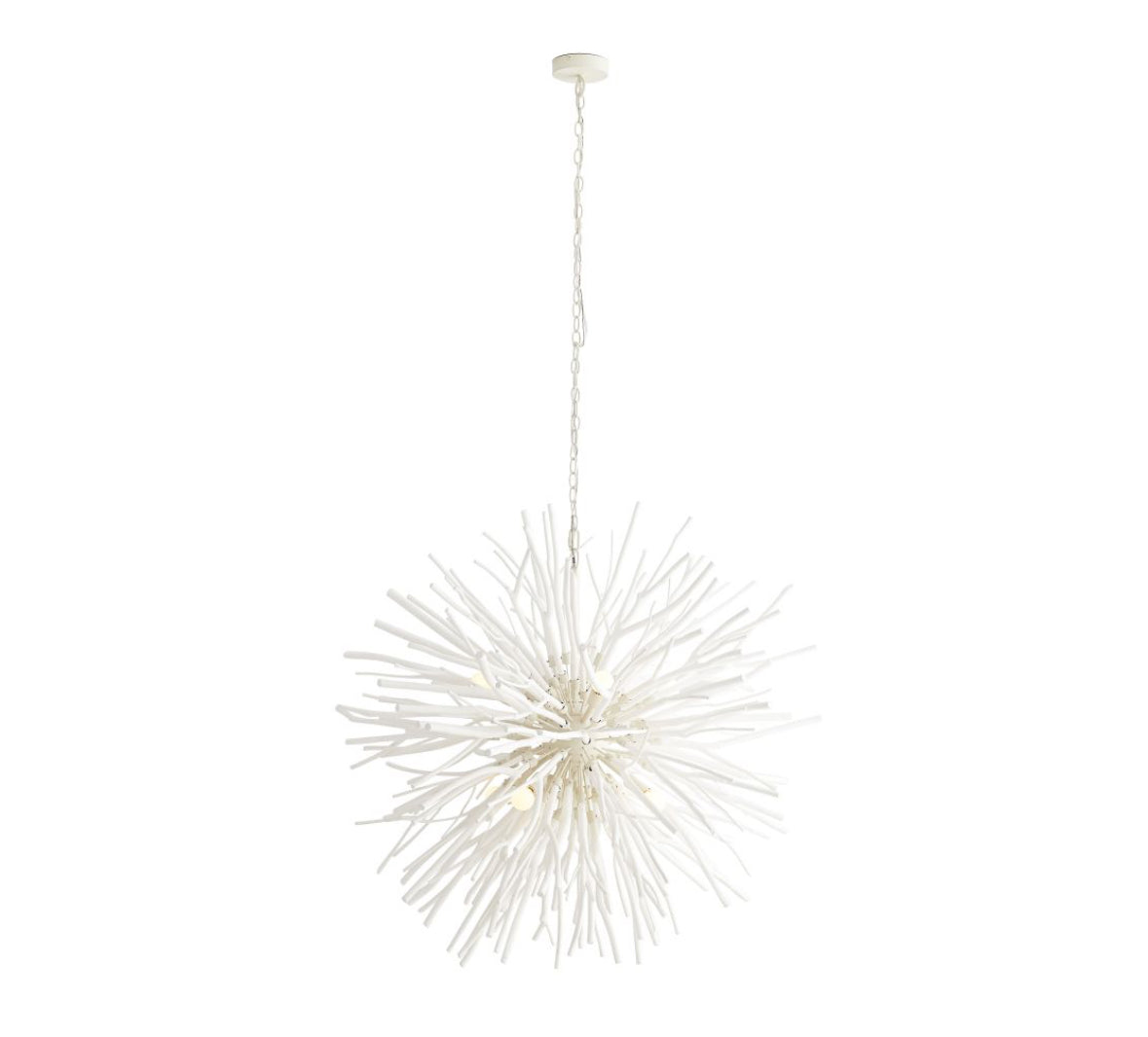 Sonia Large White Lacquer Chandelier