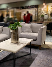Adryan Tweed Neutral Woven Accent Chair