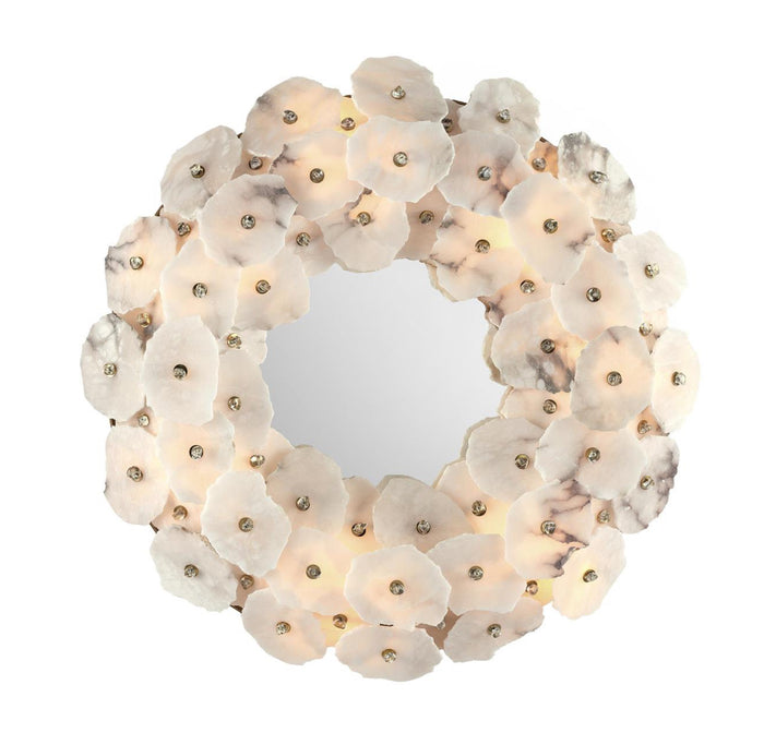 Kourtney 55” Alabaster 14 Light Mirror - Luxury Living Collection