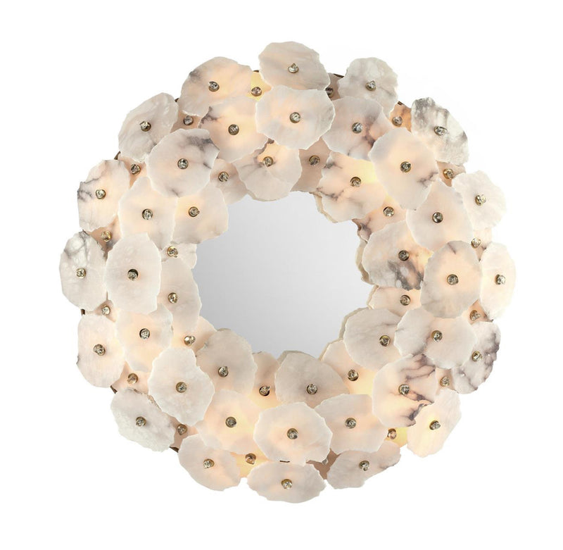 Kourtney 55” Alabaster 14 Light Mirror - Luxury Living Collection