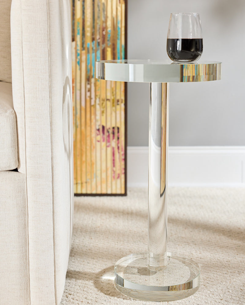 Caspian Round Crystal Martini Table - Luxury Living Collection