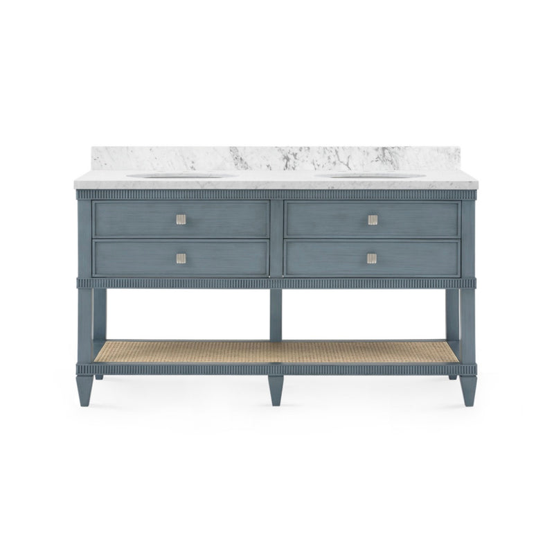 Davina 2-Drawer Table With 60" Marble Vanity Top Bath Vanity (Copy)