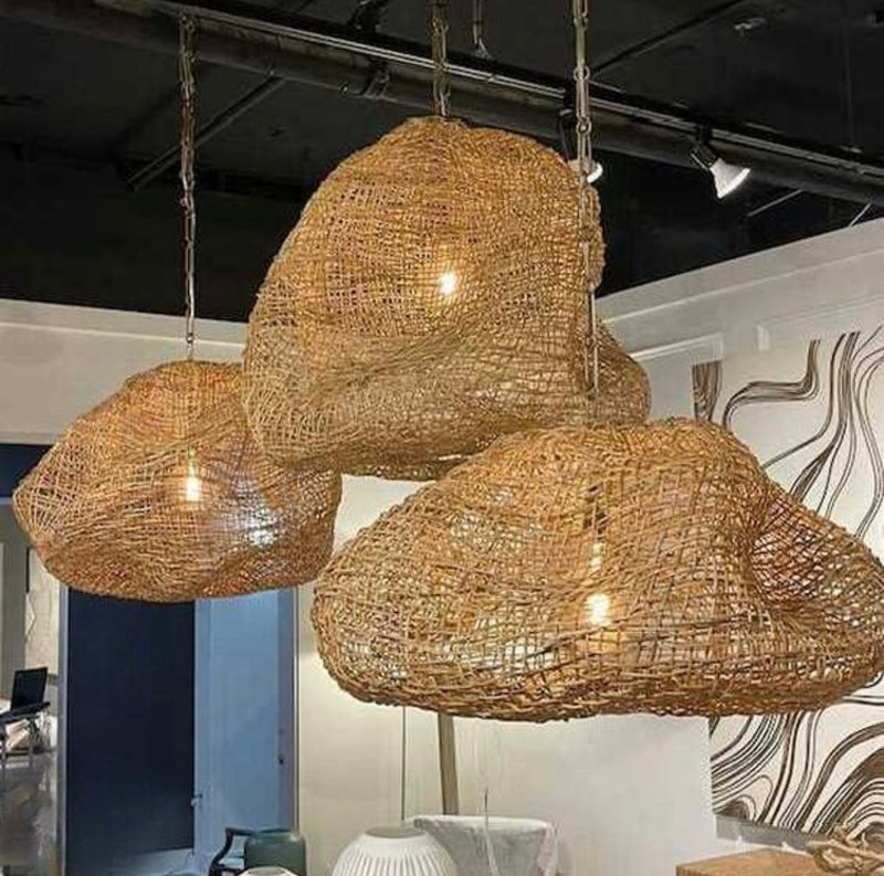 Andorra Medium Wicker Pendant - Natural