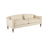 Vincent Textured Ivory & Dark Walnut Sofa