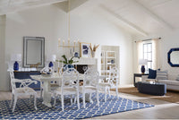 Brett 76" White Pearl Dining Table (97" with Leaf)