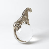 Jaguar on Crystal Plinth Sculpture