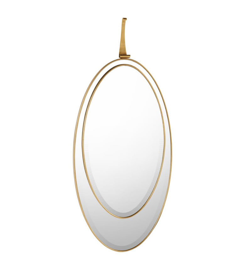 Orbit Golden Beveled Glass Mirror