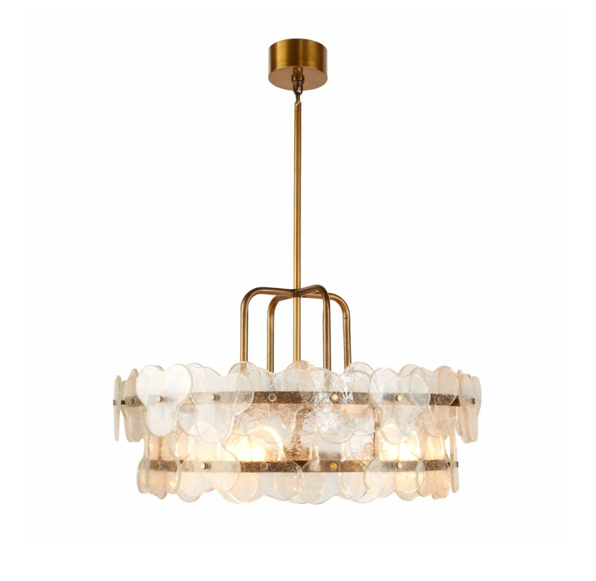 Cascade Glass & Gold Chandelier