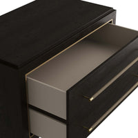 Puckett Ebony & Gold Nightstand