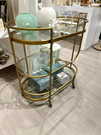 The Clara Gold Tiered Bar Cart