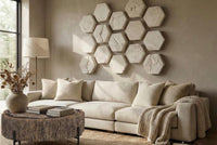 Rue Off-White Indoor/Outdoor Roman Stone Wall Tiles (Set of 3)