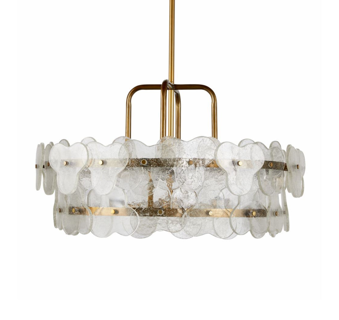 Cascade Glass & Gold Chandelier