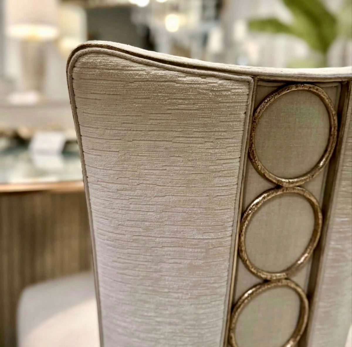 Stella Ivory & Valyrian Gold Dining Chair