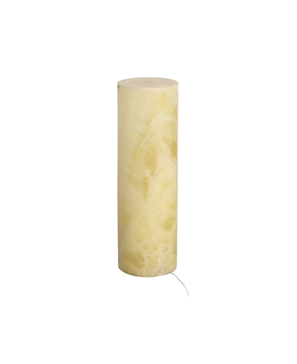 White Onyx Lamp Pedestal Cylindrical (3 Sizes Available)