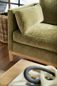 Aura Olive Velvet Sofa