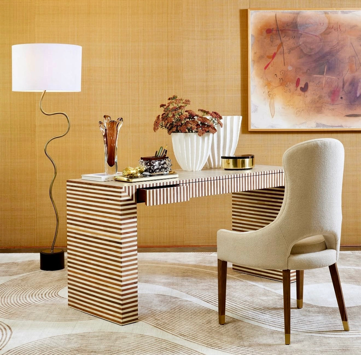 Lola Stain Resistant Boucle Dining Chair