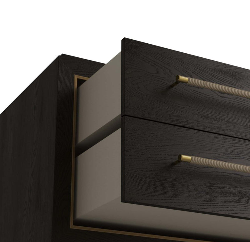 Puckett Ebony & Gold Nightstand