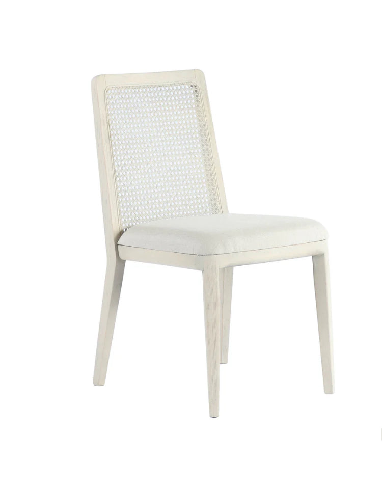 Cane Beige/White Frame Dining Chair (Set of 2)