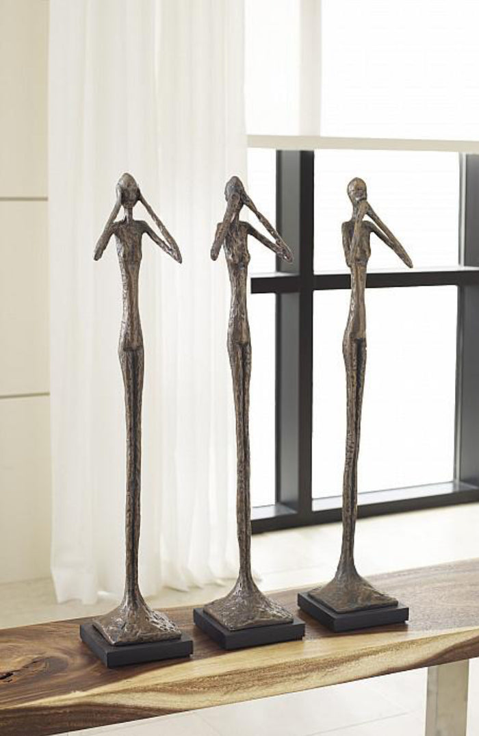 Hear No Evil Small Sculpture - Bronze