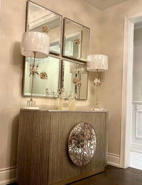 Alanis Organic Stones in Gold and White Buffet Lamp - Luxury Living Collection