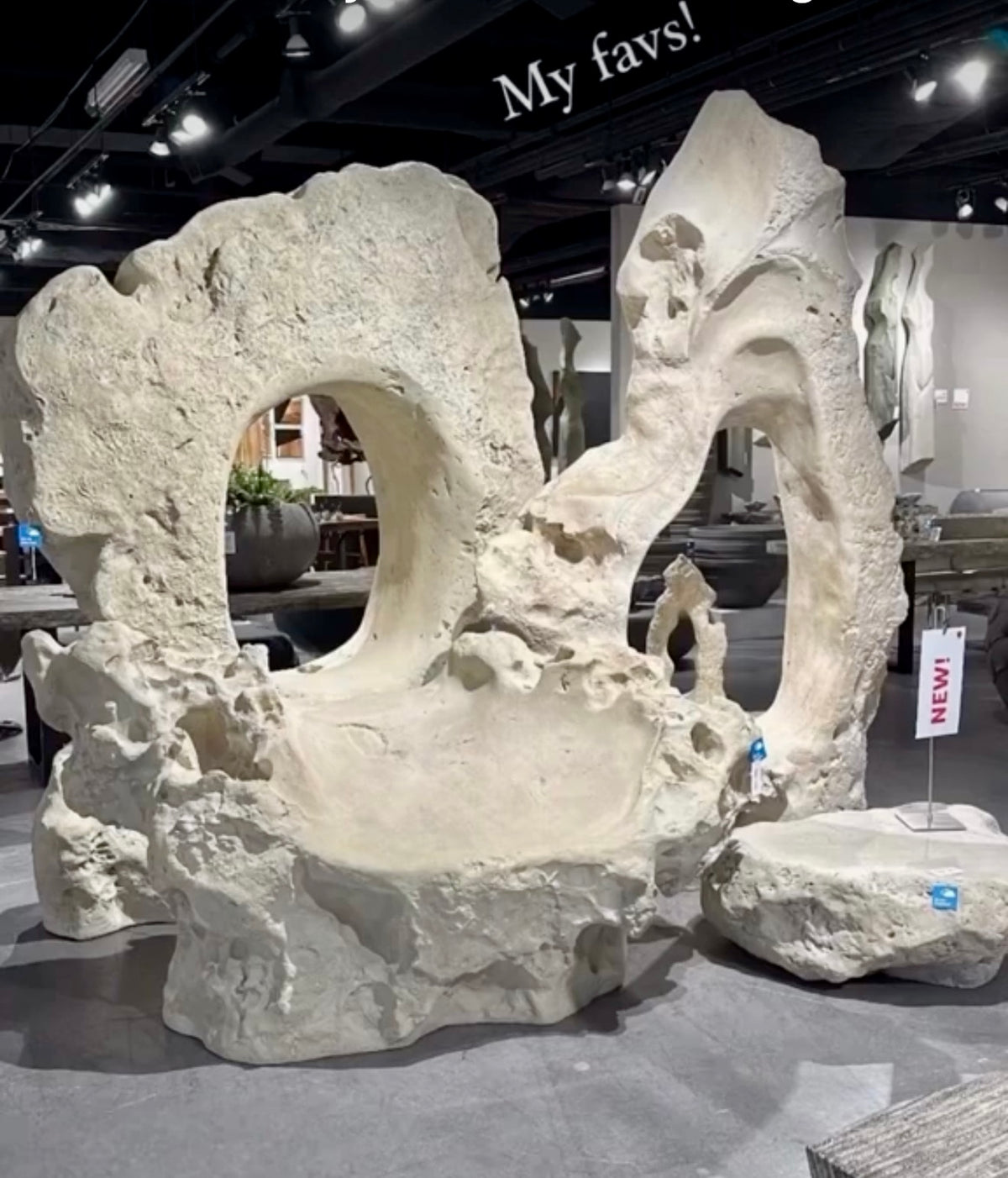 Cast Rock 78” Seat Sculpture III