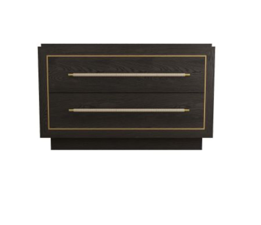 Puckett Ebony & Gold Nightstand