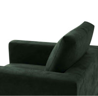 Lovell Forest Green Velvet & Dark Walnut Accent Chair