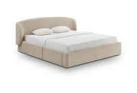Tayler Cream Upcycled Linen Bed - Luxury Living Collection