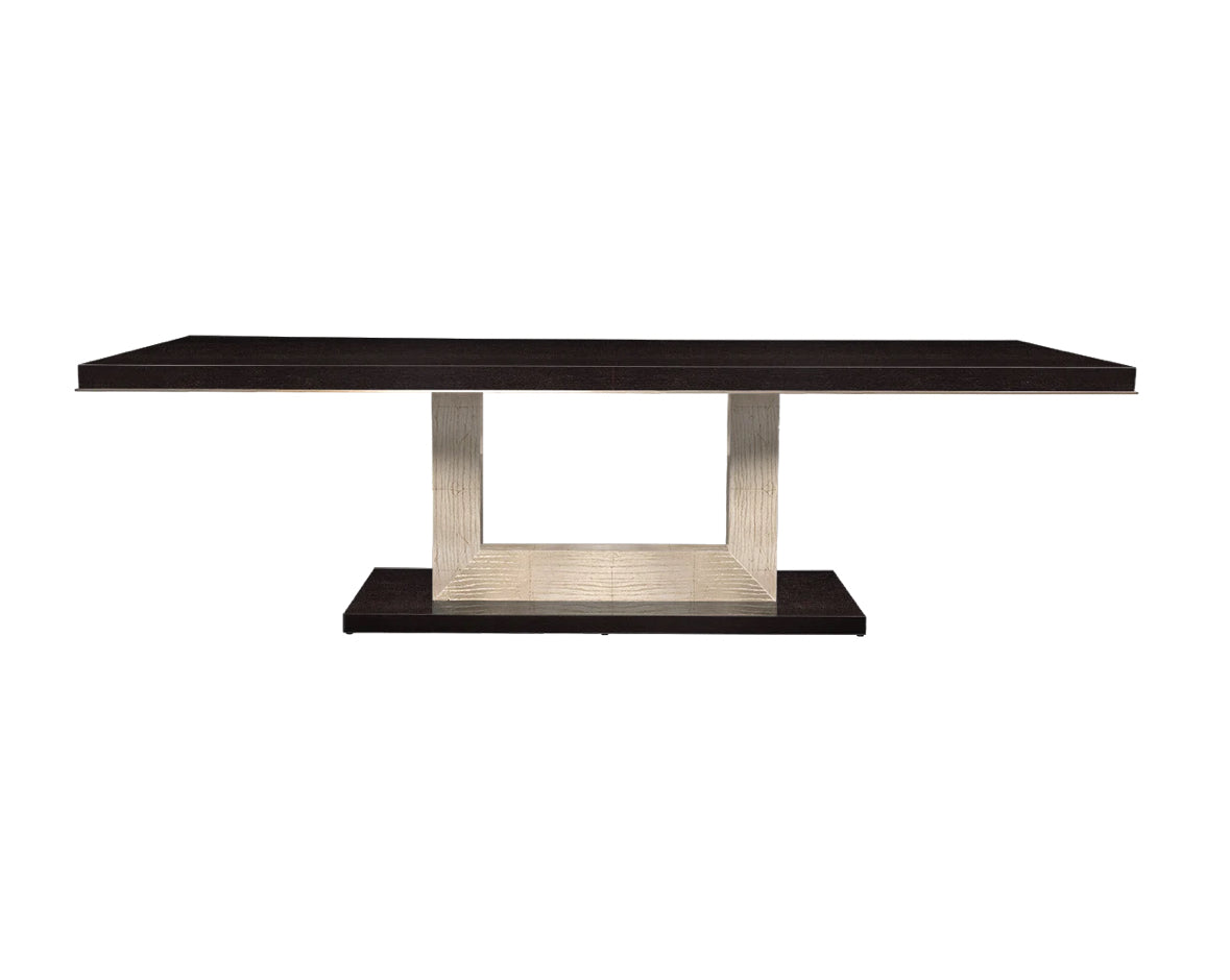 Floris 87" Ebony & Champagne Dining Table