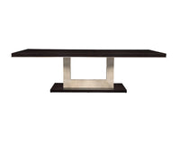 Floris 87" Ebony & Champagne Dining Table