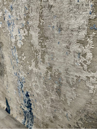 Ella Silver/Ivory/Blue Luxury Area Rug - Elegance Collection