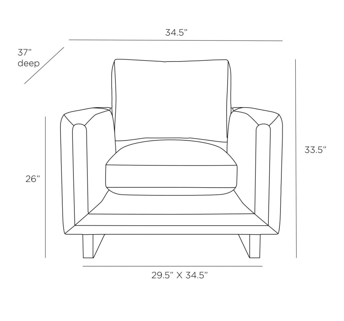 Lovell Forest Green Velvet & Dark Walnut Accent Chair