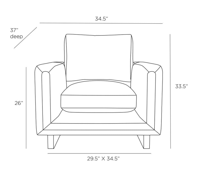 Lovell Forest Green Velvet & Dark Walnut Accent Chair