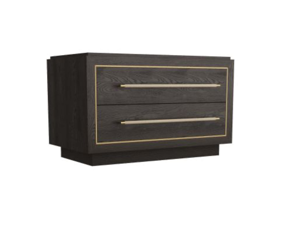 Puckett Ebony & Gold Nightstand