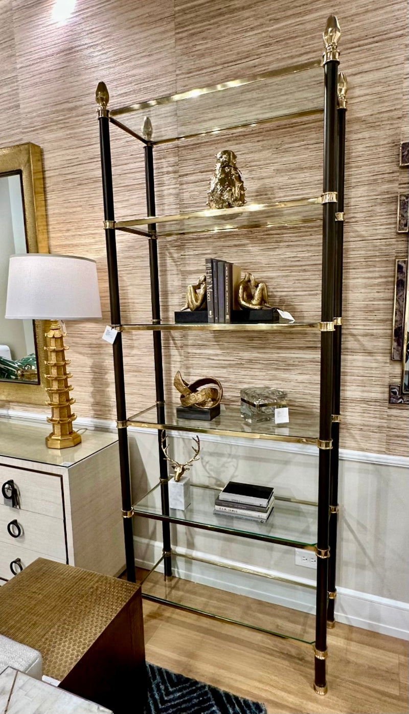 Charlotte Bronze & Polished Brass Etagere