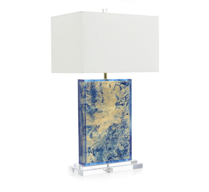 Abstract GOLD AND BLUE TABLE LAMP- Luxury Living Collection