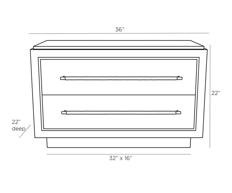 Puckett Ebony & Gold Nightstand